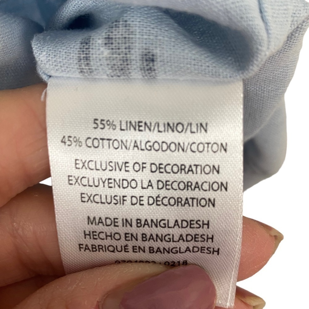 NWT Bruno Milano mens linen blend southwestern button down shirt blue - Picture 6 of 6